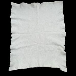 The Citizenry Baby Alpaca Wool White Throw Blanket Handmade in Peru Organic Edge